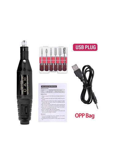 Lulaa Güç Kaynağı Adaptörü Ab Abd Tak Nail Art Şarj Cihazı Elektrikli Tırnak Zımpara Aksesuarları Ac/dc Dönüştürücü Manikür Kaynağı Aracı Black