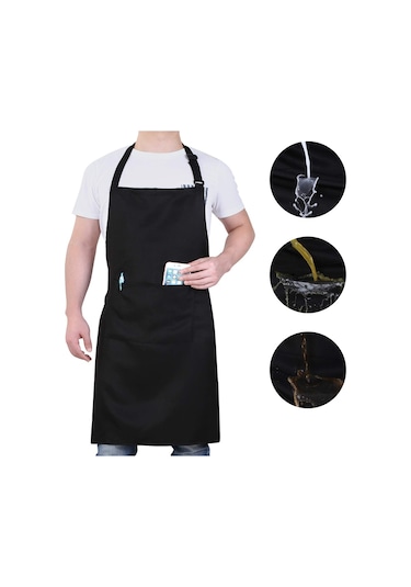 Bundera Apron Şef Aşçı Garson Önlüğü Boyundan Askılı Cepli Önlük (405876133)