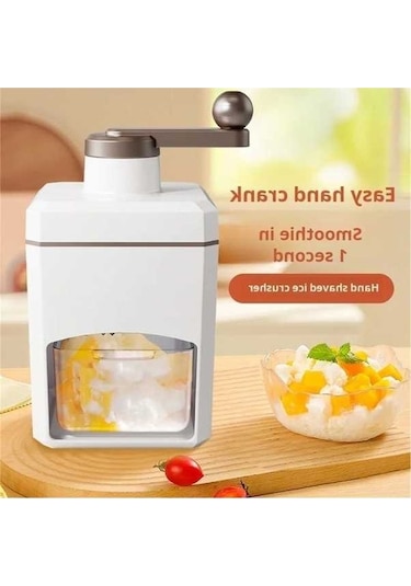 Ulzyvf Dıy Buz Kırıcı Kolu Manuel Buz Slush Makinesi Beyaz Beyaz