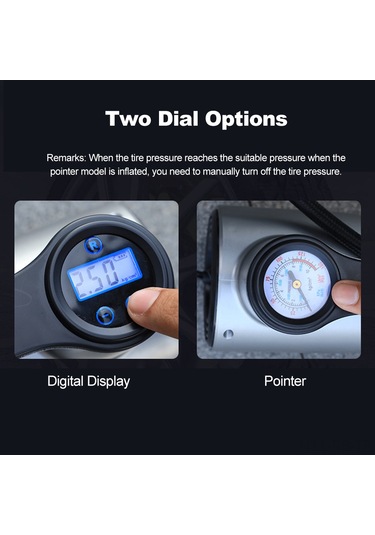 Reedark Araç Ve Ev Kullanıma Uygun Usb Şarjlı Lastik Pompa, Led Işık Ve 3 Hava Ucu İle, Göstergeli Gümüş-siyah St-211