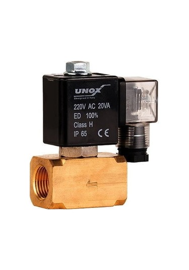 Unox 24 V Dc Takoz Gövde Solenoid Valf Normalde Kapalı 1/2" (0-16 BAR)