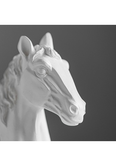 Opulentliving At Kafası Heykeli Masaüstü Dekorasyon Reçine Heykel S