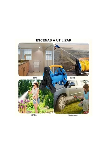 Willowhaven Mavi Saklama Arabası: Bahçe Hortumu Dolabı, Ayarlanabilir, Keskinsiz, Taşınabilir Çözüm