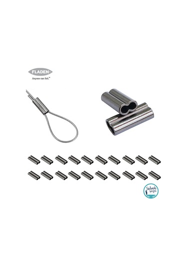 Fladen Çiftli Tel Sıkıştırma Burç 2.0mm 180-200lbs (20 Adet)