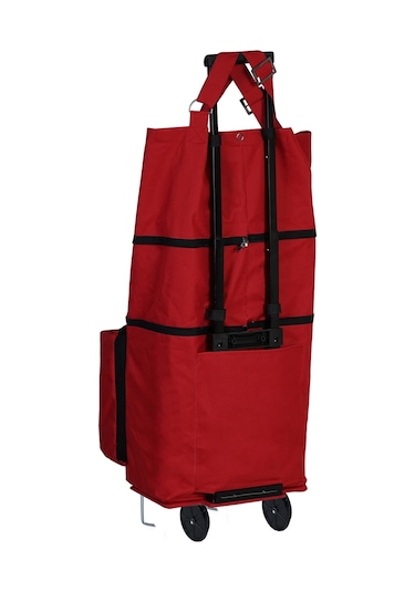 Ent Mine Model 2 Teker,teleskobik Kollu,alışveriş Çantası Kırmızı