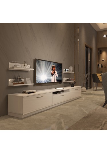 Decoraktiv Trendstyle 270r Slm Tv Ünitesi Tv Sehpası Beyaz