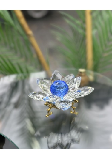 Elara Dekoratif Ayaklı Lotus Mavi