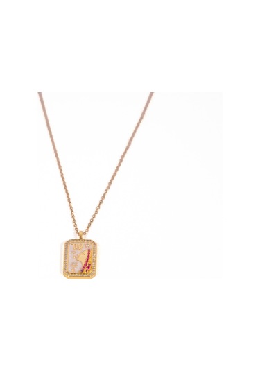 Çelik Kolye Başak Burcu Tarot Kartı Model K-108 Altın