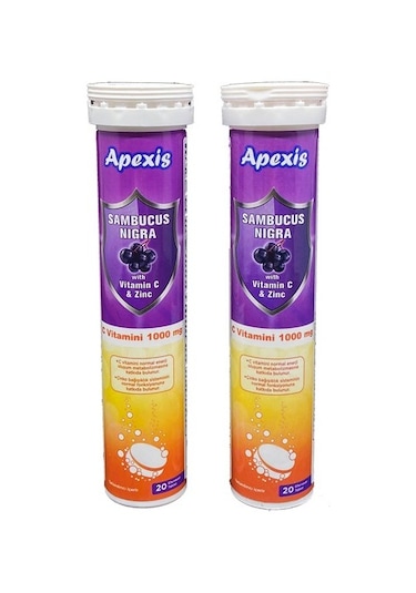 Heilung Apexis Sambucus Nigra Vitamin C 1000 Mg 2 X 20 Tablet