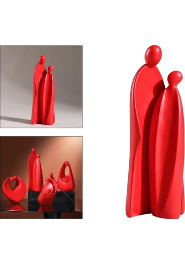 Pazly Süs Suntek Soyut Kırmızı Insan Heykeli Heykel Ailesi A Rt