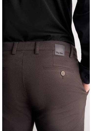 Haki Yan Cep Düz Paça Pamuklu Slim Fit Chino Casual Pantolon 1003255160 Haki