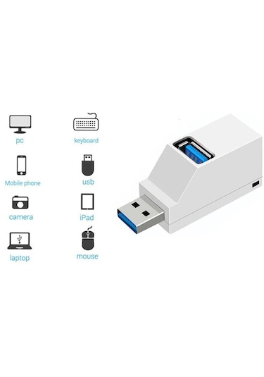 Usb 3.0 Çoklayıcı Çoğaltıcı Hub 3 Port 2.0 3.0 Switch Uyumlu