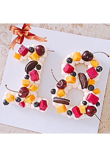 Dijital Silikon Kek Pişirme Kalıp Diy Yapımı Kurabiye Kalıp, Size:number 0 Diğer