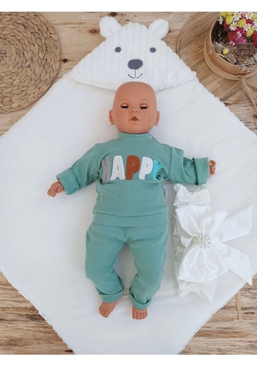 Yenidoğan Beyaz Wool Yün Kumaş Ayıcık Kulaklı Kundak Bebek Battaniyesi Beyaz