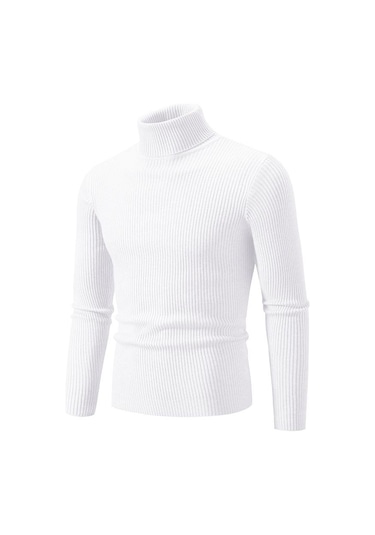 Koyu Kahverengi 2023 Sonbahar/kış Yeni Erkek Altlığı Yüksek Polo Yaka Örgü Düz Renkler Kazak Erkek Altlığı Koyu Kahverengi