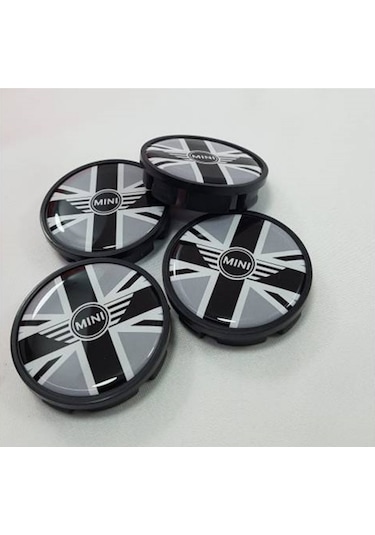 Jant Göbeği Mini Cooper 65/60 60mm Plasto 4 Lü Siyah Gri Yazılı