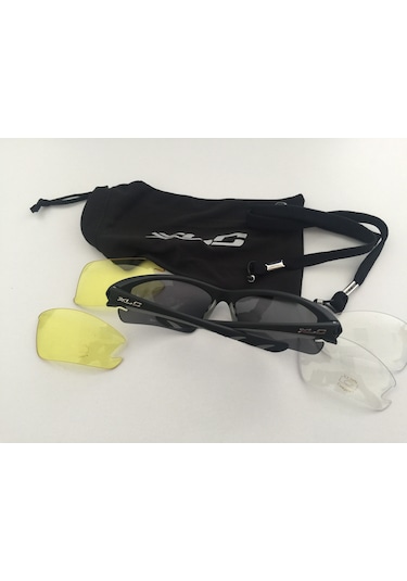 Xlc Gözlük Fıdschı Sg-C08 Siyah Çerçeve 3 Renkli Cam 2021 Model Siyah