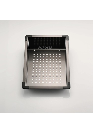 Puroser Teknolojik Mutfak Eviye Seti Siyah Krom Evye Şelale Evye 3 Fonksiyonlu Bataryası Dahil