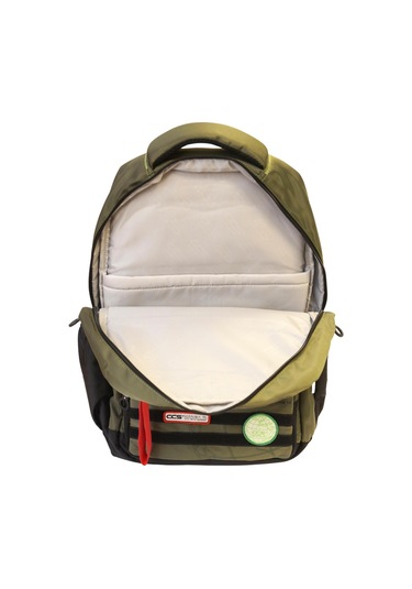 Ççs London 3 Gözlü Sırt Çantası Okul Çantası Spor Çanta Günlük Çanta 51680 Yeşil Desenli