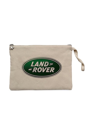 Land Rover Logo Krem Clutch Astarlı Cüzdan / El Çantası Krem