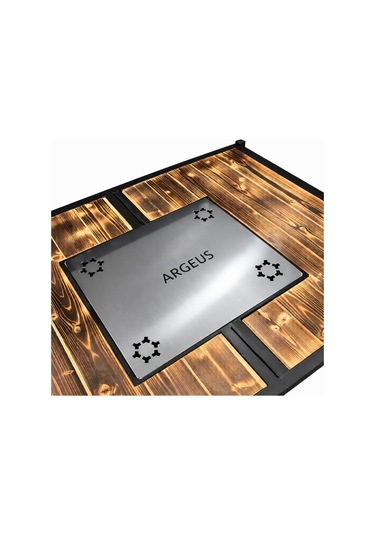 Katlanabilir Mangal Masa - Krom Izgaralı - 100cm 70cm 65cm Diğer
