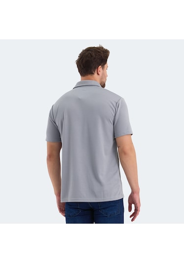 Slazenger SLOAN Erkek Polo Yaka Gri Tişört