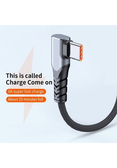 Cbtx Usb-C 50 CM 66 W 6A Yüksek Akım Hızlı Şarj Kablosu
