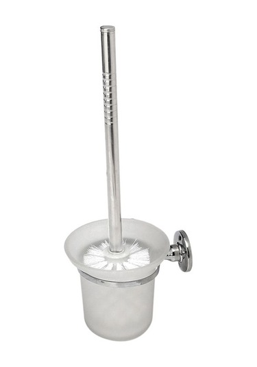 Westworld Yuvarlak Duvara Monte Tuvalet Fırçası Ve Buzlu Cam Tuvalet Fırçalığı Ahşap