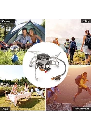 Bloomnest Sobası Soba Petek Lıxada Kamp İle Gaz Etiketli Zs Gri, Küçük Boy Model Gri