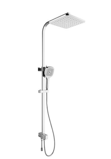 Kale Rain Kare Basma Butonlu Tepe Duş Seti Krom