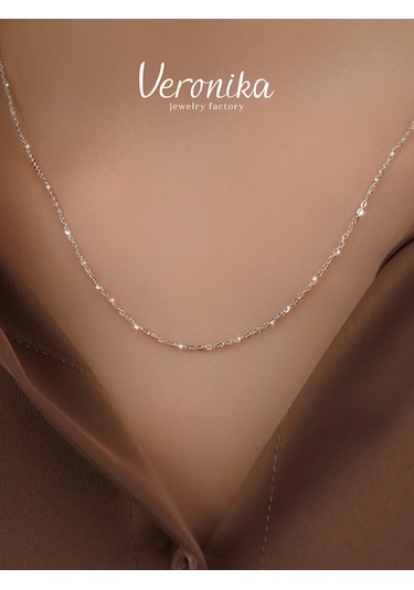 Veronika Gümüş 925 Boyun Zincirli Denizci Zinciri 432471169 Gri