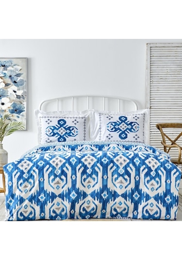 Karaca Home Neos Pamuk Çift Kişilik Nevresim Takımı Mavi