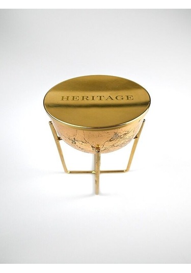 Altın Rengi Metal Ayaklı Dekoratif Mum Tutacağı 20 X 8.5 Cm