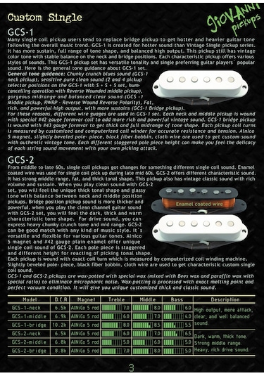 Artec Giovanni Custom Single Gcs-2 Bridge Single Manyetik