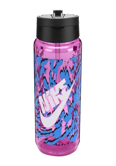 Nike RENEW RECHARGE STRAW BOTTLE 24 OZ GRAPHIC Unisex  Pembe / Siyah Matara