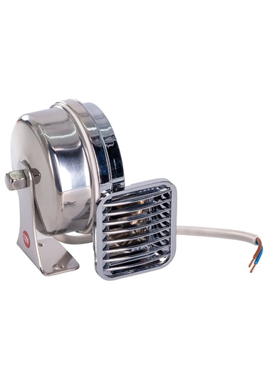 Tekne Kornası. Salyangoz. Tekli Krom Korna. 12V Krom