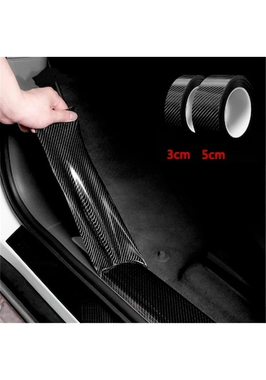 10cm-10 M-1/3/5/7/10 M Karbon Fiber Koruyucu Şerit Etiket matik Tampon Kapı Eşiği Koruma Anti-adım  Dekorasyon Bant