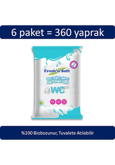Fresh'N Soft Islak Tuvalet Kağıdı 6 X 60'Lı