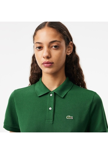 Lacoste Regular Fit Kadın Polo T-shirt Koyu Yeşil Lacoste Regular Fit Kadın Polo T-shirt Koyu Yeşil