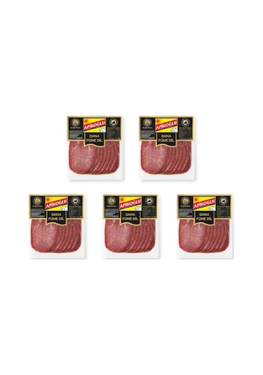 Dilimli Dana Füme Dil 70 Gr. Beşli Paket Toplam 350 Gr.