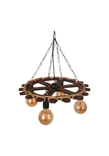 Vedemo Ahşap 4'Lü Çark Avize