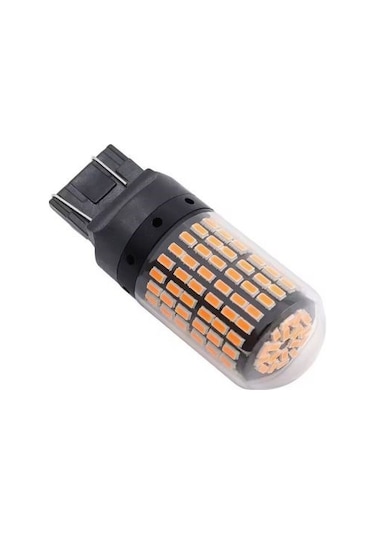 T20 Turuncu 7443 Canbus 144 Led Oto Gündüz Led Araba Sinyal Ampül 2 Adet 2 Adet