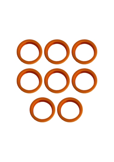 Homyl 8 Adet Bagaj Tekerlekleri Kapakları 2.09 '' Çap Turuncu Turuncu