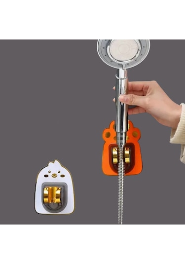 Brokoli Home Banyo Duş Başlığı Tutucu Yapışkanlı Hayvan Figürlü Hareketli Duş Başlığı Tutucu Diğer