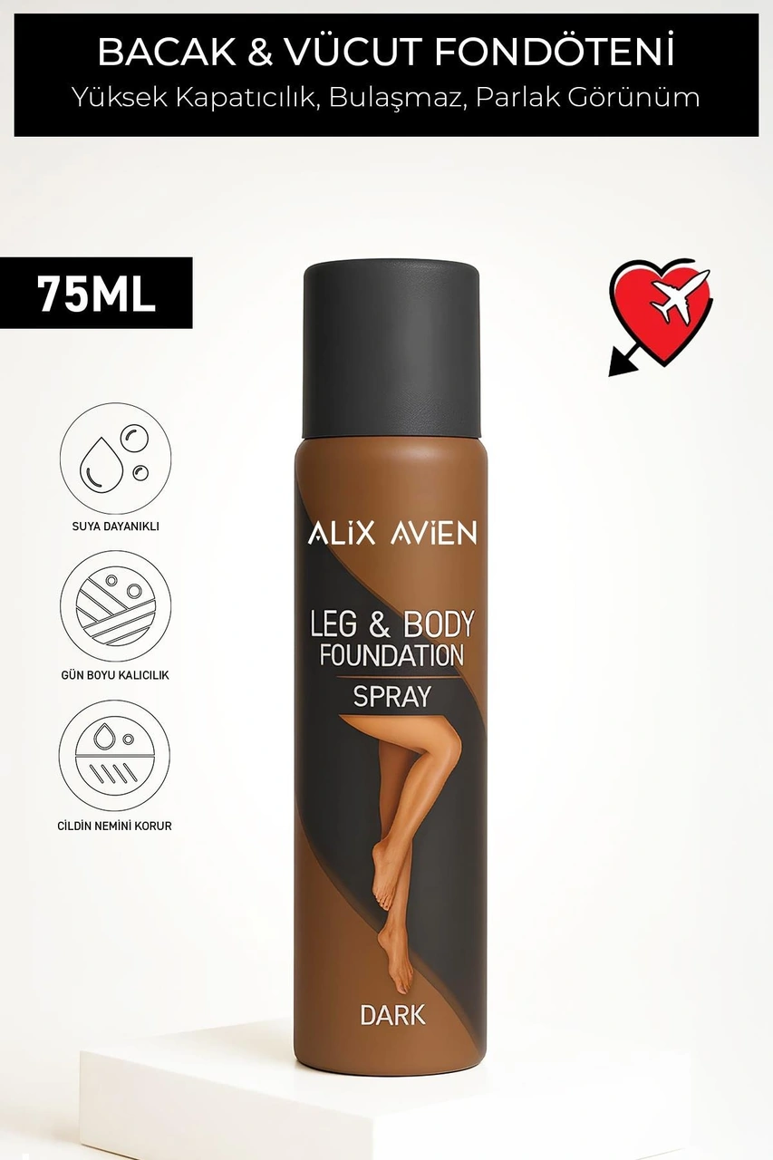 Alix Avien Bronzlaştırıcı Etki Sprey Çorap Bacak Fondöteni Dark 75 ML