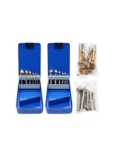 Sones 6'sı 1 Arada 90 Derece Üç Kenarlı Pah Kırma Bıçağı Ağaç İşleme Freze Kesici Pah Kırma Makinesi Delik Açıcı, Paket: Plastik Poşet Beyaz Elmas