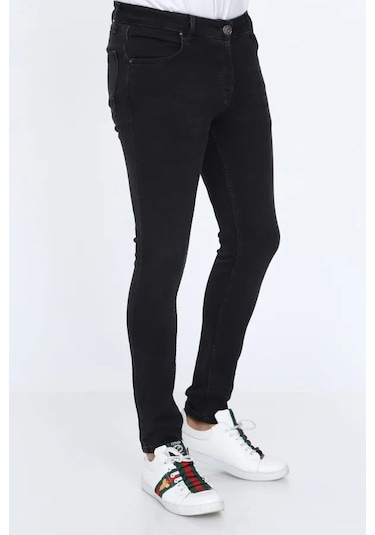 Digital Jeans Erkek Slim Fit Dar Kesim Dar Paça Kot Pantolon Füme Açık Gri