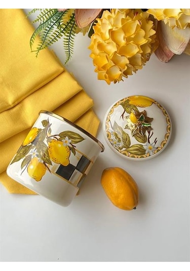 Amarillo Emaye Kavanoz 12 Cm Renkli