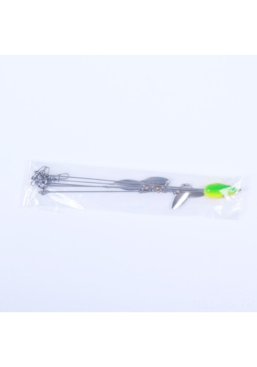 Reedark Lonsan Yeni Alabama Köyü Seti: Liderli Çengel, Yabancı Yem Ve Aksesuarlar - Deniz Ve Göl Balıkçılığı İçin Tam Zirve Sarı Ağ Desenli, 21.5cm, 17g