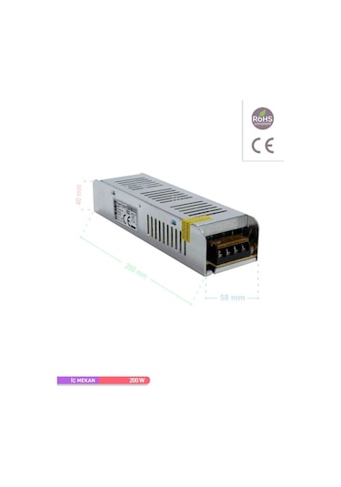 ACK LED Trafosu 12.5 Amper 200W
